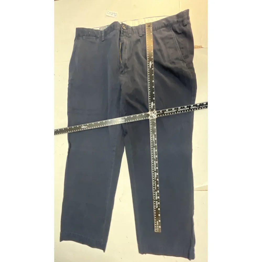 Polo Ralph Lauren Preston Pant Mens 38x29 Navy Blue Cotton Chino Trousers